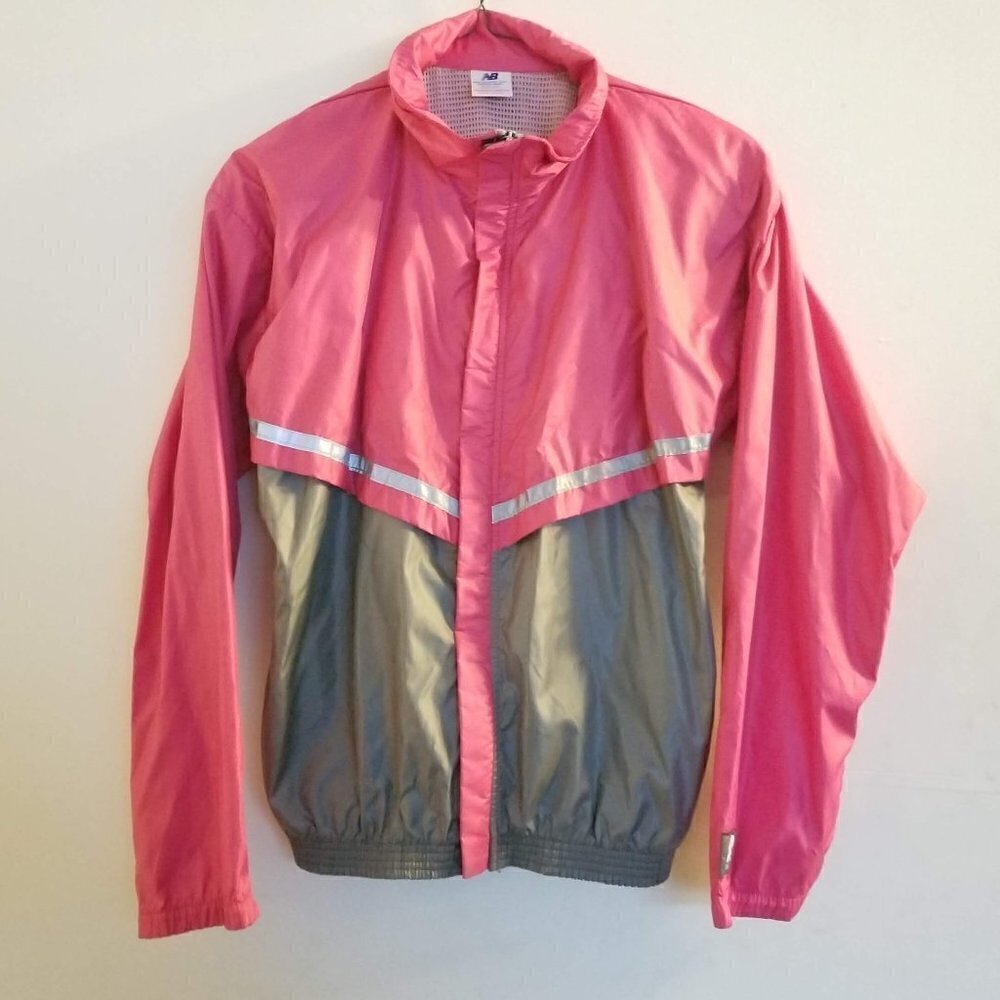 New Balance Pink and Gray Windbreaker Light Jacket